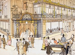 Entrance of the Le Maire restaurant in Paris, c.1895