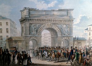 Entry of the Allies into Paris through the Porte Saint Martin on March 31, 1814 by French School