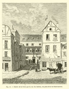 Entrance of La Force by Rue des Ballets, View Taken from Rue Saint-Antoine by French School
