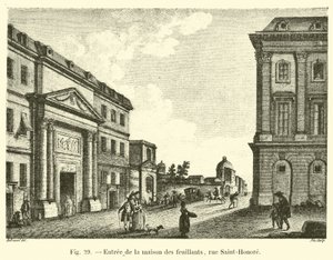 Entrance to the Feuillants House, Rue Saint-Honoré