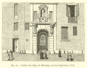 Entrance to the College of Montaigu, rue des Sept-Voies, 1779