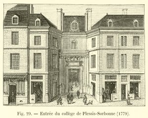 Entrance to the College of Plessis-Sorbonne, 1779 by French School