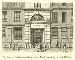 Entrance of the College of Cardinal Lemoine, Rue Saint-Victor