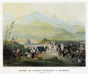 Entry of the French army at Chambery, September 25 by French School