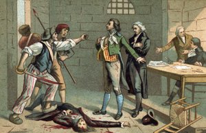 Episode of the French Revolution: Roch-Antoine Cumuron, Abbe of Sicard (1742-1822) - Director of the Institution des Deaf et Muets de Paris in 1790 saved by Monot (1742-1822) by French School