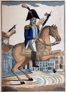 Equestrian portrait of General Marie Joseph Gilbert Motie Motier, Marquis de Lafayette (1757-1834) (La Fayette), Commander-in-Chief of the National Guards of France
