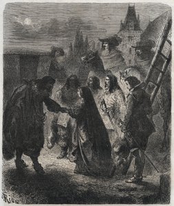 Escape of Marie de Medicis (1573-1642) from the Castle of Blois on February 22