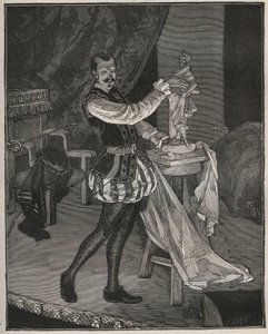 Etienne Marin Melingue, French actor playing sculptor Benvenuto Cellini in Alexandre Dumas pere