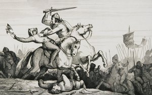 Eudes (860-98) in Battle Against the Normans, from 