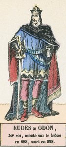 Eudes or Odo, 30th King, Ascended the Throne in 888, Died in 898 (engraving) by French School