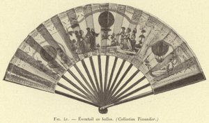 Fan with Balloon, (Collection Tissandier) by French School
