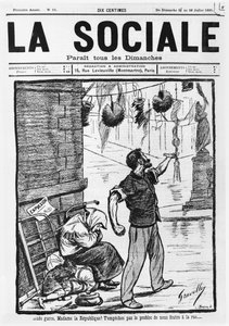 Eviction, front cover from La Sociale, 21st-28th July 1895 by French School
