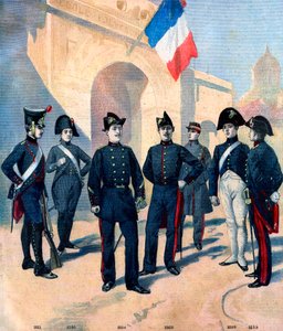 Evolution of the uniform of the pupils of the Ecole Polytechnique de Paris and their bicorne between 1796 and 1894
