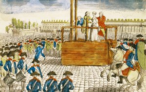 Execution of Marie-Antoinette in the Place de la Revolution, 16th October 1793 by French School