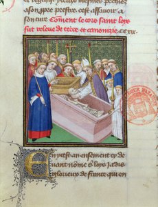 Exhumation and Canonisation of St. Louis (1215-70) in 1297, from Les Grandes Chroniques de France by French School