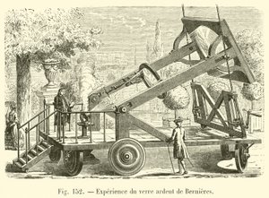 Experiment of the Burning Glass by Bernieres by French School