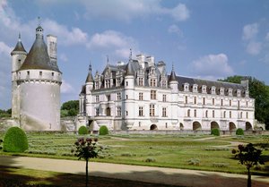 Exterior View of the Donjon, the Chateau de Bohier and the Grande Galerie from the North West by French School