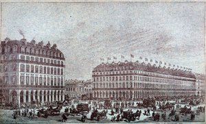 Exterior view of the Louvre department stores by French School