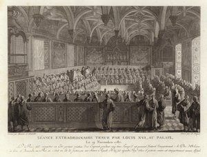 Extraordinary Session Held by Louis XVI at the Palace of Versailles by French School