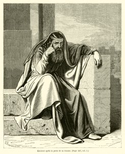 Ezekiel after the Loss of His Wife by French School