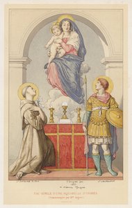 Facsimile of a Watercolor by Ingres, Communicated by Mme Ingres by French School