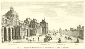 Facade of the Castle from the Garden Side in 1650, after I. Sylvestre by French School