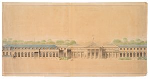Facade of Chateau de Neuilly by French School