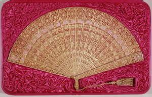 Fan given by Maximilian of Habsburg-Lorraine, Emperor of Mexico, to his wife Charlotte of Belgium by French School