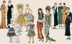 French Feminine and Child Fashion by French School