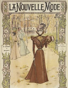 Fashion plate, cover illustration from La Nouvelle Mode, 12th December 1897
