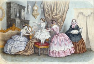 Fashion plate, from La Mode Illustrée, c.1860
