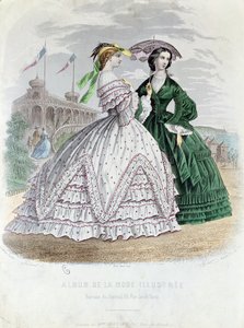 Fashionable Parisian Ladies at the Seaside, 1861