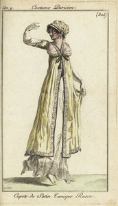 Fashionable woman dancing at a ball by French School