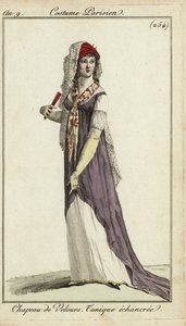 Fashionable woman with a fan