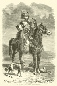 Kurdish falconer by French School