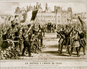 February Revolution 1848 by French School