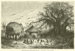 Women from the Banks of the Zambezi Building Huts, Children