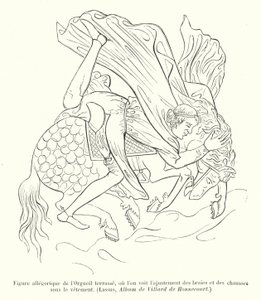 Allegorical Figure of Pride Overcome, Showing the Adjustment of Breeches and Hose Under the Garment