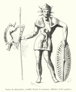 Figure of a Gaulish Chief, Enlarged from Coins