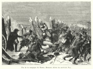 End of the Russian Campaign, Last Efforts of Marshal Ney (engraving) by French School