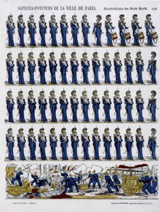 Fire fighters of the city of Paris - Image of Epinal, circa 1852