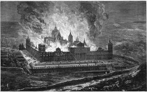Fire of the Escorial Palace on October 2