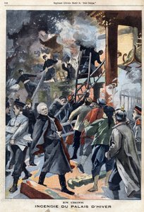 Fire of the Winter Palace in Pekin, China, in 