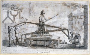 Fire Pump in Lyon in 1808 by French School