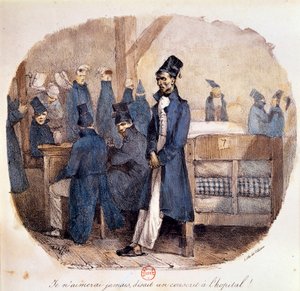 First Empire: The conscripts at the hospital in 1809 Paris, B.N.