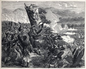 First coalition: Colonel Antoine Guillaume Rampon (1759-1842) at the Battle of Montenotte on April 12 by French School
