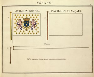 Flag of Louis XVIII and Charles X, Kings of France by French School