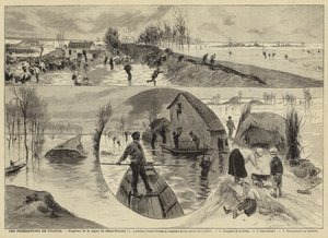 Floods in France, 1897 by French School