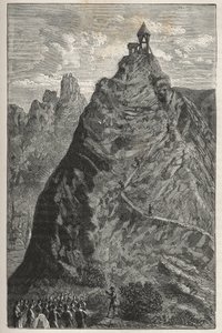 Florin Perier making experiment of Torricelli at summit of the Puy de Dome, September 19 by French School