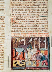 Merchants at the Lendit Fair near St. Denis, from the Grandes Chroniques de France, 1375-79 by French School